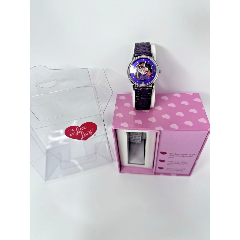 I love Lucy 60th Anniversary Women s Watch 2011 Purple Strap NIB Collectible